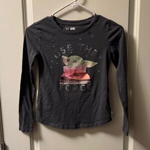 GAP Kids Charcoal Star Wars Long Sleeve Tee